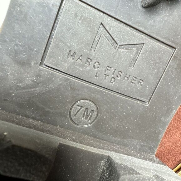 Marc Fisher LTD Lizzie Womens 7 Red Suede Leather Lace Up Fur Trim Ankle Boot - Picture 11 of 11